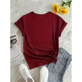 Plus Size, Women's Breast Cancer Awareness T-Shirt with Pink Ribbon & Survivor Silhouettes - Plus Size 0-5XL Oversized Short Sleeve, Soft Polyester, Round Neck Casual Comfort Fit, Year-Round Wear, Ideal Gift for Cancer Support (Vibrant Orange)