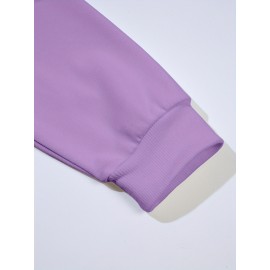 Plus Size Christmas Santa Print Sweatshirt, Casual Long Sleeve Crew Neck Pullover Sweatshirt, Women's Plus Size Clothing