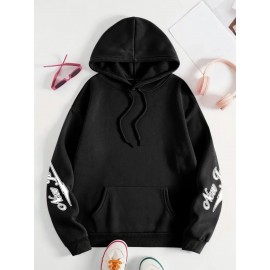 [Plus Size Hoodie] Soft Women's Plus Size Oversized Hoodie with New Jersey 93 Graphic Print | Machine Washable, Comfortable Clothing, Durable Fabric, Streetwear Fashion, Relaxed Fit, Breathable Material, Unisex Style, Black with White Lettering