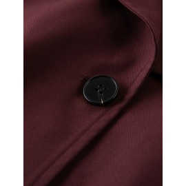 [Elegant Blazer] Elegant Brown Women's Blazer | Structured Non-Stretch Jacket, Machine Washable Chic Outerwear for Everyday & Formal Events, Minimalistic Design, Sophisticated Craftsmanship