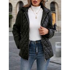 Women's Elegant Lightweight Jacket - Navy Blue Non-Stretch Coat, Machine Washable Outerwear for Office, Formal Events & Everyday Chic - Spring/Fall Transitional Clothing, Office Wear, Sophisticated Style, Structured Fit, Stylish Coat, Stylish Wardrobe
